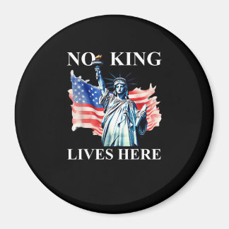 Ingen kung lever i Amerika Frihetsflagga Patriotis Magnet