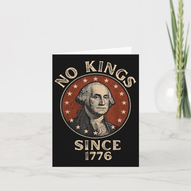 Ingen Kung sedan 1776: Patriotisk Spara Democracy  Kort (Framsida)