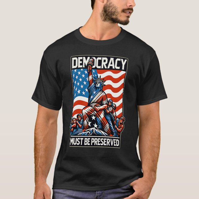 Ingen Kung Spara Democracy T-Shirt (Framsida)