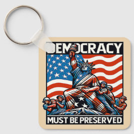 Ingen Kung Spara Demokrati Nyckelring