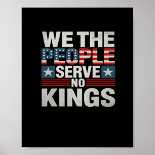 Ingen kunga patriotisk frihet Inga kungar i Amerik Poster