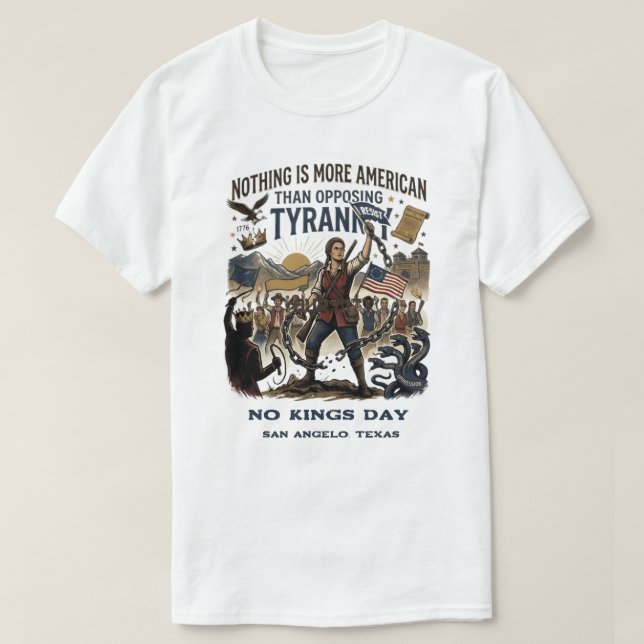 Ingen kungadag Skjorta - Anpassa med din stad T Shirt (Design framsida)