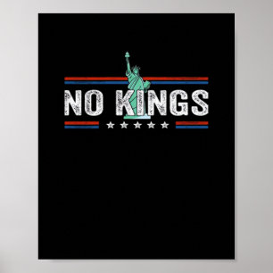Ingen kungadags retro klassisk design poster