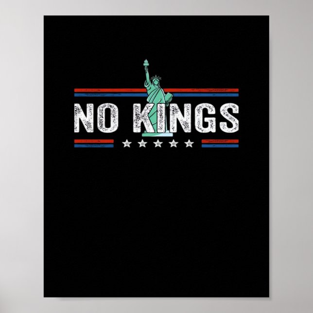 Ingen kungadags retro klassisk design poster (Framsidan)