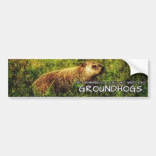 Ingen kvinna är ett fel som har den Groundhogs Bildekal