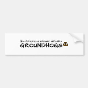 Ingen kvinna är ett misslyckande som har Groundhog Bildekal