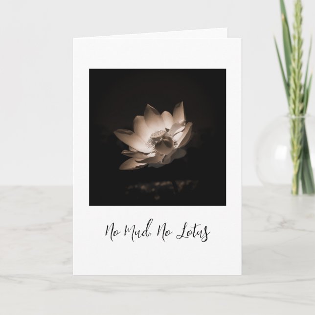 ingen lera, ingen lotus, originalfotokort kort (Framsida)