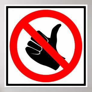 Ingen lifta huvudväg undertecknar poster