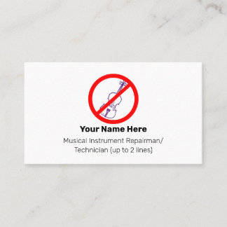 Ingen Lila Violins Instrument Tech White Visitkort