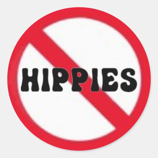 Ingen liten hippies-dekal runt klistermärke (Framsida)