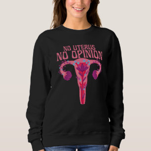 Ingen Livmoder Ingen Åsikt Pro Val Feminism Kvinno T Shirt