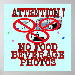 Ingen livsmedels-drycksfotosignatur poster