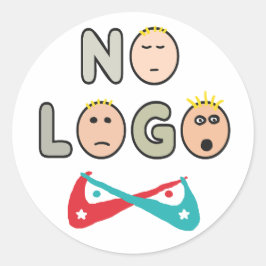 Ingen Logotyp, antivarumärkeskapitalist Runt Klistermärke