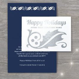 Ingen Logotyp jul Holly Business Glad helg Folierat Kort