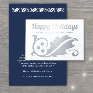 Ingen Logotyp jul Holly Business Glad helg Folierat Kort
