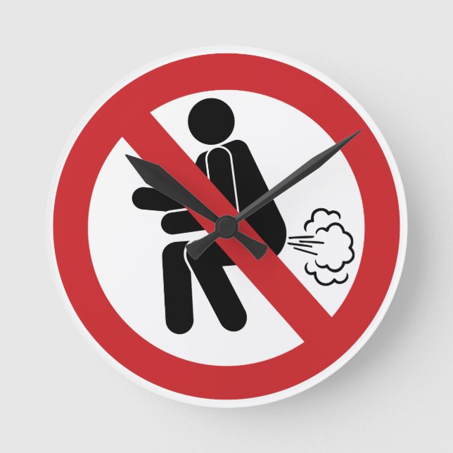 INGEN ⚠ LUNT LINK Toilet-⚠ Rund Klocka (Framsida)