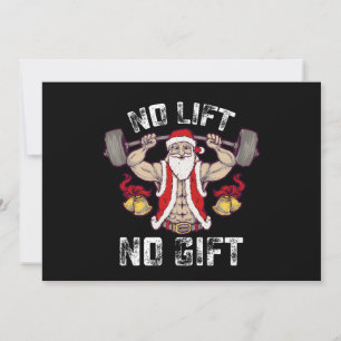 Ingen Lyft Ingen Gåva Jul Tomte Gym Träning Fitnes Inbjudningar