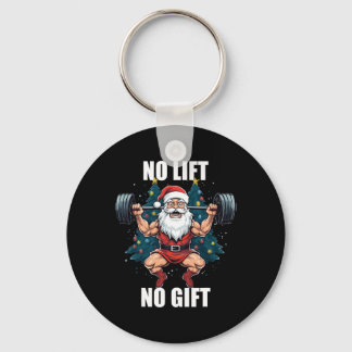 Ingen Lyft Ingen Gåva Tomte Jul Gym Kraftsport Nyckelring