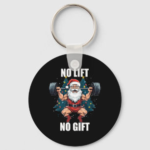 Ingen Lyft Ingen Gåva Tomte Jul Gym Kraftsport Nyckelring