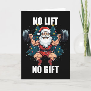 Ingen Lyft Ingen Present Tomte Jul Gym Kroppbyggna Kort