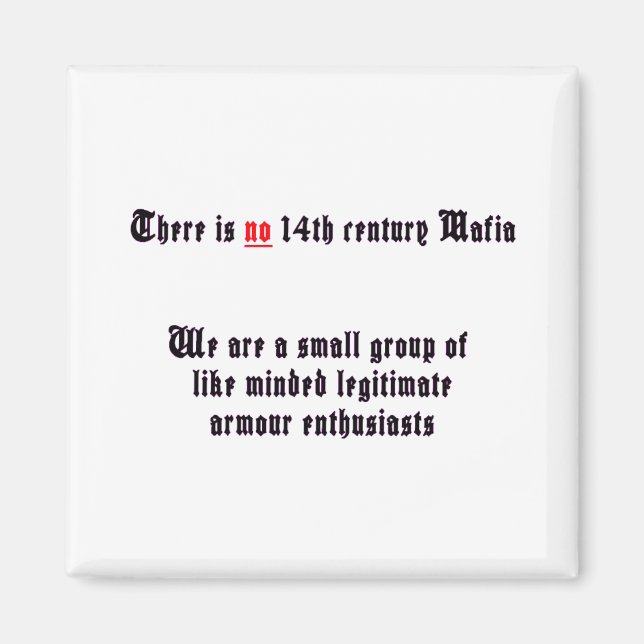 Ingen maffiagryn magnet (Framsidan)