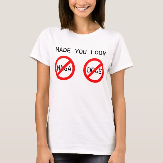 Ingen MAGA No DOGE Women's Protest Shirt T (Framsida)