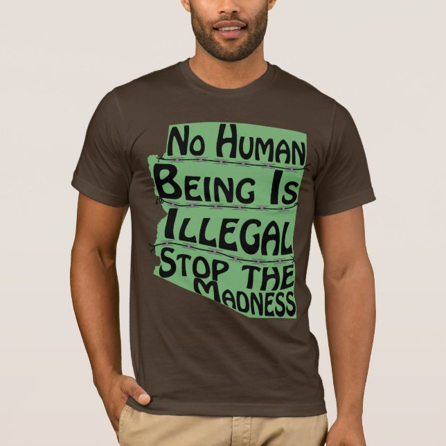 Ingen människa är den olagliga T-tröja Tee Shirt (Framsida)