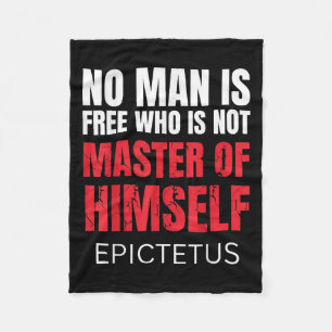 Ingen människa är fri som inte är Marcus Aurelius Fleecefilt
