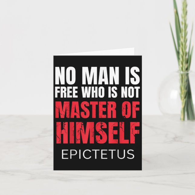 Ingen människa är fri som inte är Marcus Aurelius  Kort (Framsida)