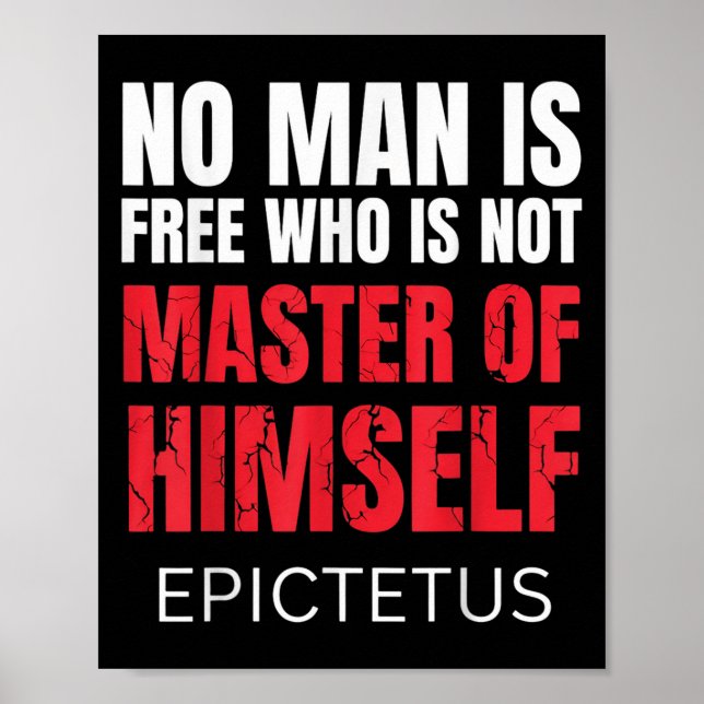 Ingen människa är fri som inte är Marcus Aurelius  Poster (Framsidan)
