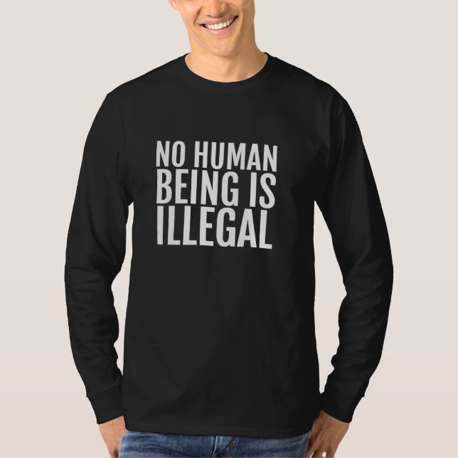 Ingen människa är illegal - Invandrarstolthet, Rät T Shirt (Framsida)