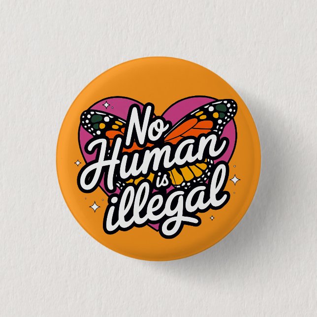 Ingen människa är illegal knapp (Framsida)
