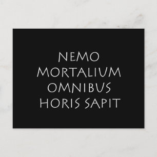 Ingen människa är klok alla timmar vykort