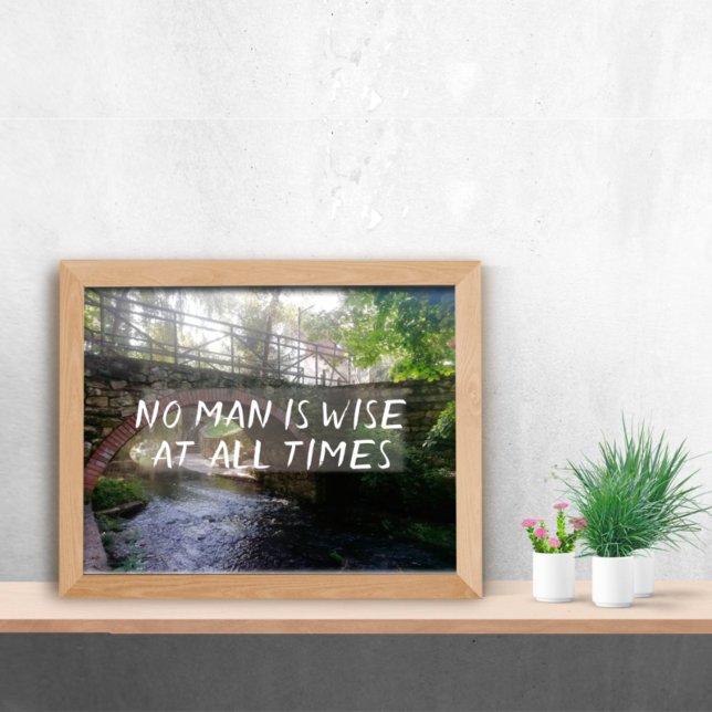 Ingen människa är klok och inspirerande ordspråk p poster (Skapare uppladdad)