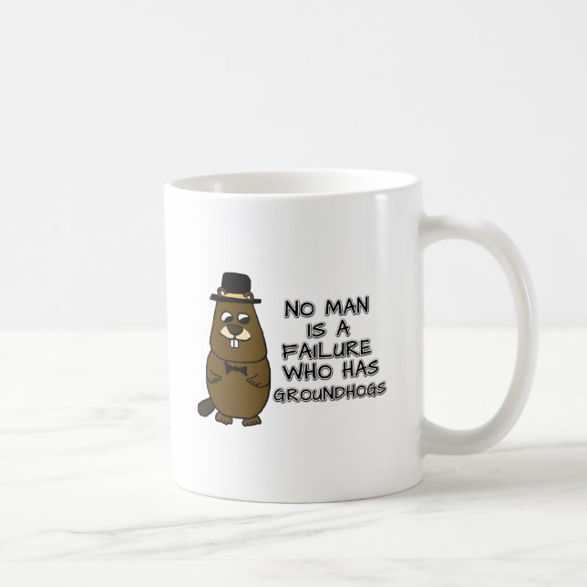 Ingen människa har misslyckats med Groundhogs Kaffemugg (Höger)
