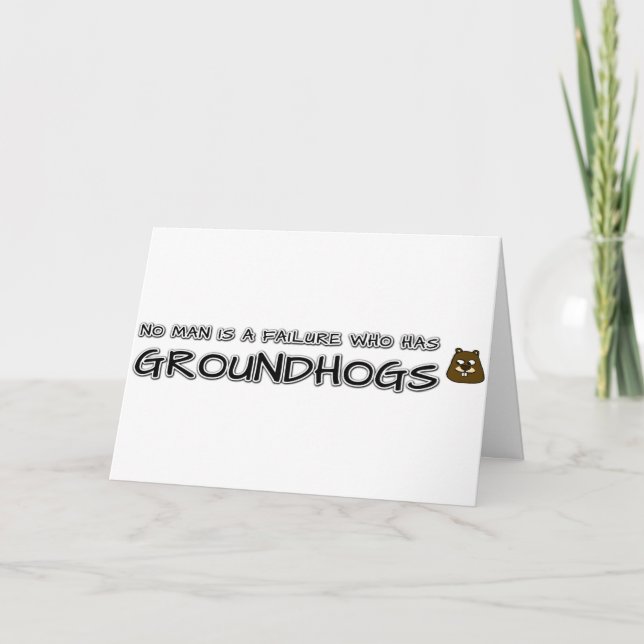 Ingen människa har misslyckats med Groundhogs Kort (Framsida)
