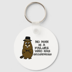 Ingen människa har misslyckats med Groundhogs Nyckelring