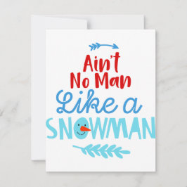 Ingen människa som Snögubbe Julkort