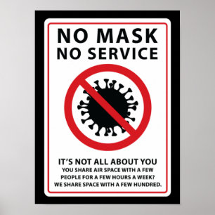 ingen mask, ingen tjänst delad luft poster