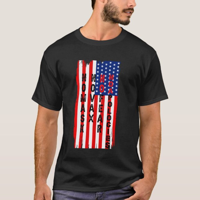 Ingen mask, ingen vax fruktar inga missförhållande t shirt (Framsida)