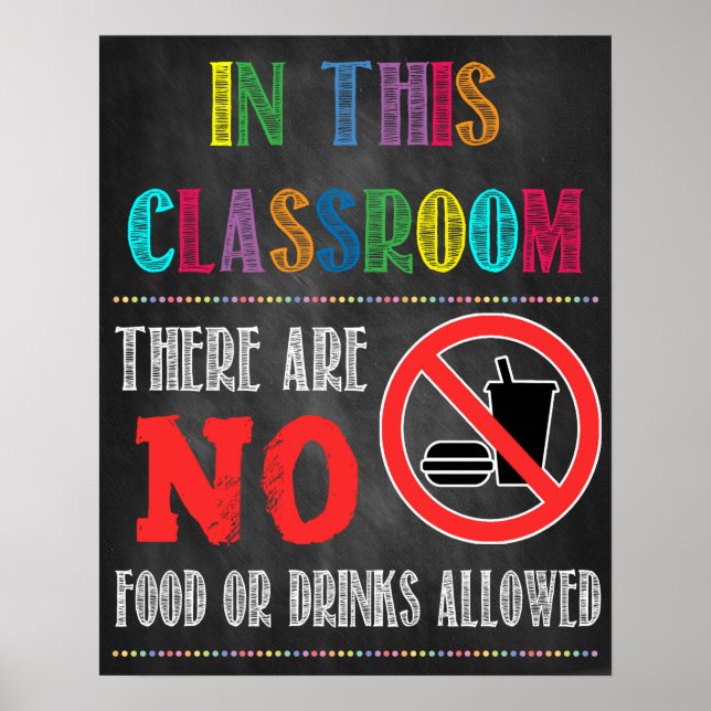 Ingen mat eller dryck som får Poster i skolan (Framsidan)