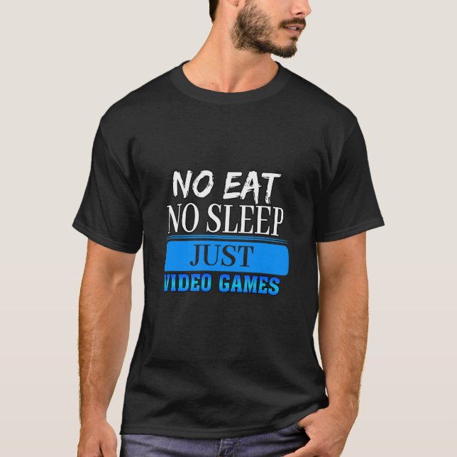 Ingen mat, ingen strömsparläge Bara videospel, Sar T Shirt (Framsida)