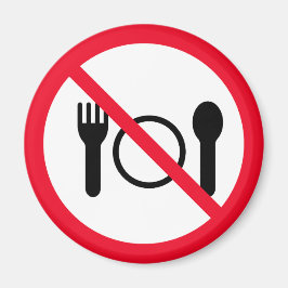 Ingen mat | Rött cirkeltecken | Magnet