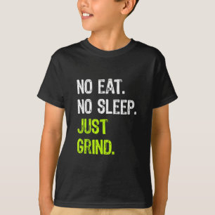 Ingen Mat Sova Upprepa Bara Slita Skidåkning T Shirt