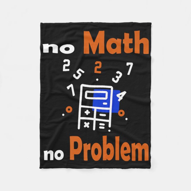 Ingen matematik, ingen problemcitat Skolan Funny m Fleecefilt (Framsidan)