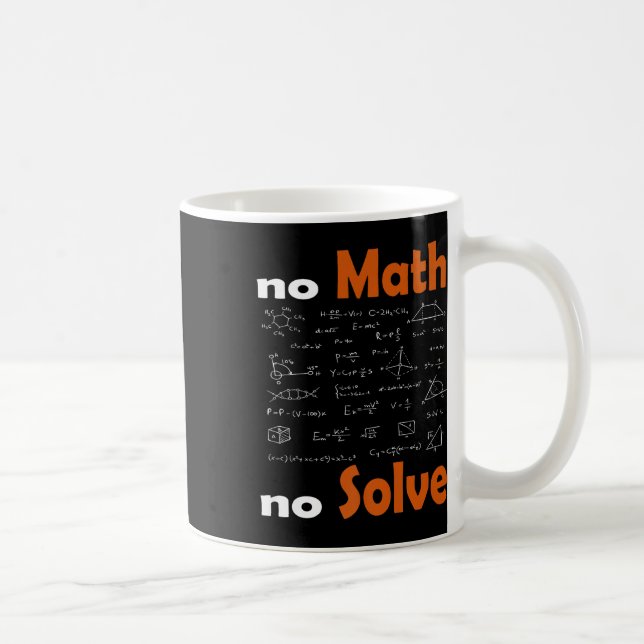 Ingen matematik utan Solve Quote School Funny Math Kaffemugg (Höger)