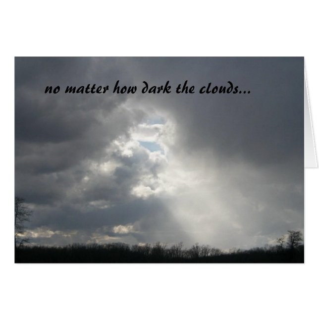 Ingen materia hur mörk hälsningskort (Framsidan Horizontal)