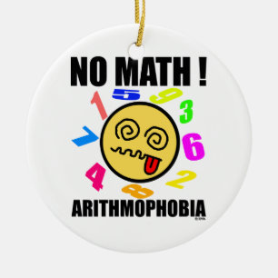 Ingen math! Arithmophobia Julgransprydnad Keramik