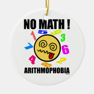 Ingen math! Arithmophobia Julgransprydnad Keramik