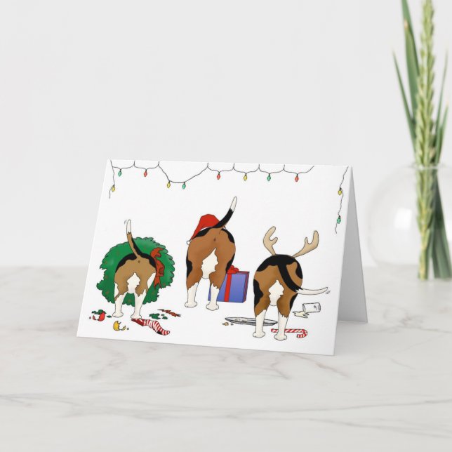 Ingen, men en beagle jul helgkort (Framsida)